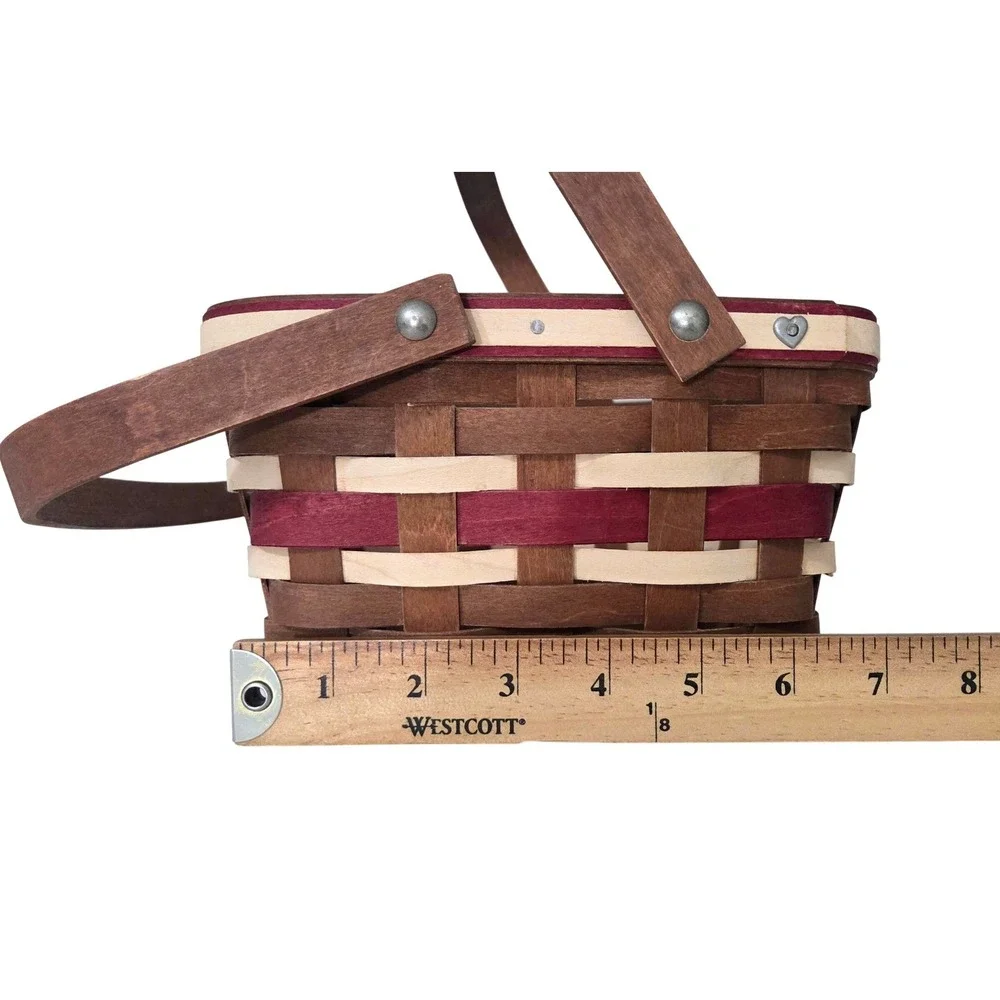 Longaberger 2009 Sweetheart Handwoven Basket‎ Signed Jeff Longaberger Hearts